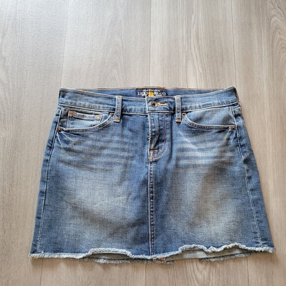 Lucky Brand Womens Denim Mini Skirt Size 2/26 Blue - Picture 3 of 5